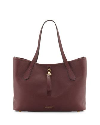 Burberry Honeybrook Medium Derby Tote Bag, Mahogany Red